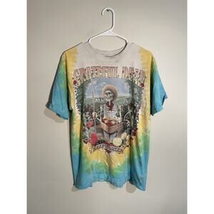 Vintage Grateful Dead Liquid Blue Shirt Mens Large Blue Tie Dye Keep It Green
